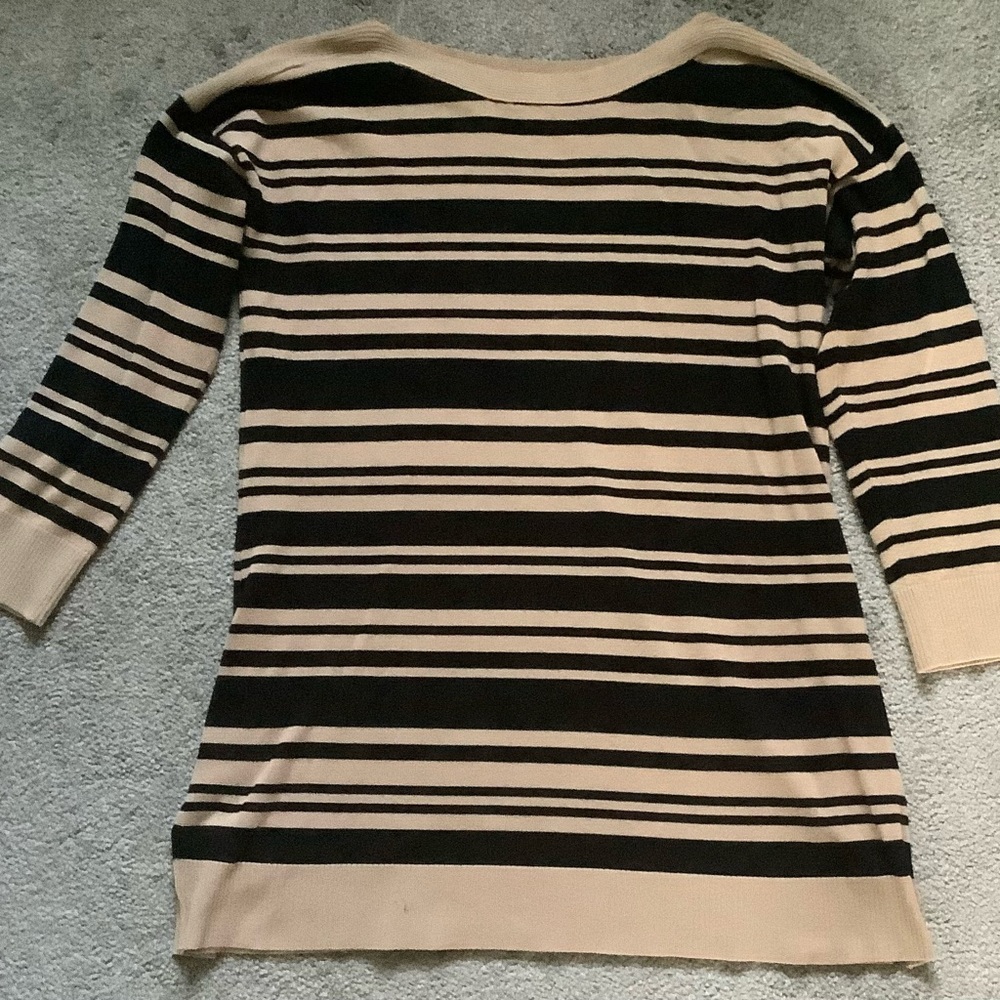 Cable & Gauge Striped Large Women’s Sweater